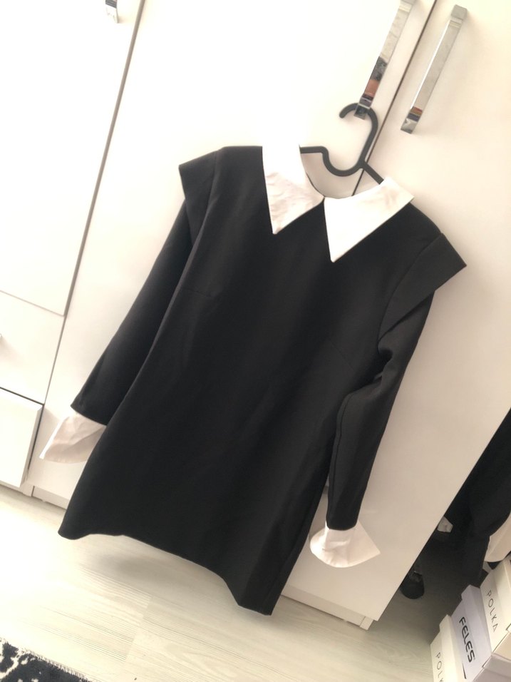 Gömlek Detaylı Kumaş Elbise - Görsel 3