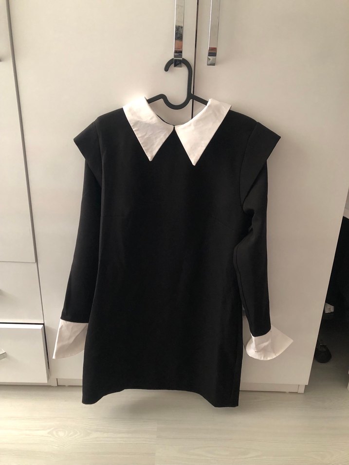 Gömlek Detaylı Kumaş Elbise - Görsel 5