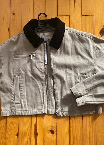 Bej Regular Fit Midi Denim Ceket