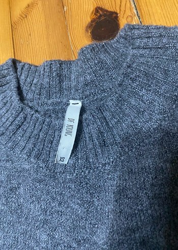 Gri Örgü Kadın Triko Kazak - Görsel 2