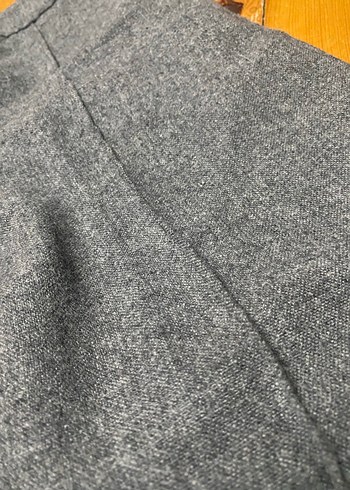 Gri Kadın Düğmeli Kumaş Pantolon - Görsel 7