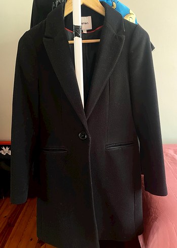 Kaşe Siyah Kaban - Görsel 3