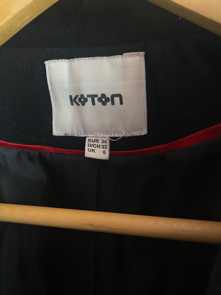 Kaşe Siyah Kaban - Görsel 4