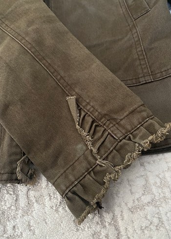 Kadın  Fermuarlı haki/ Kahverengi Ceket - Görsel 4