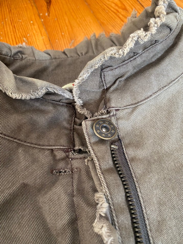 Kadın  Fermuarlı haki/ Kahverengi Ceket - Görsel 3