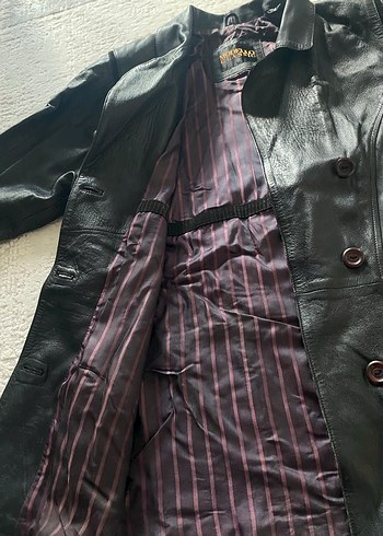 Haliki deri 90lar Vintage Modello Marka ceket - Görsel 3