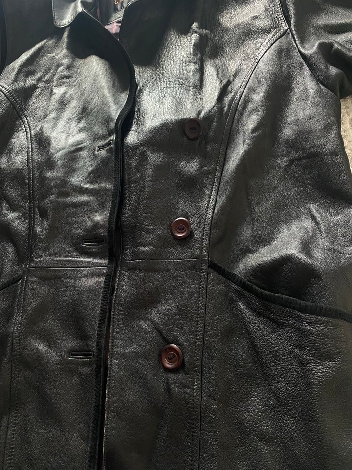 Haliki deri 90lar Vintage Modello Marka ceket - Görsel 2