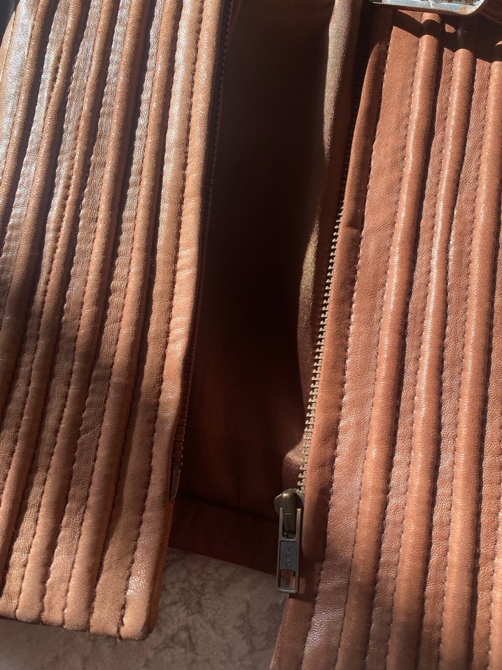 Gerçek Deri Kahverengi Vintage Kemerli Kadın Ceket - Görsel 4