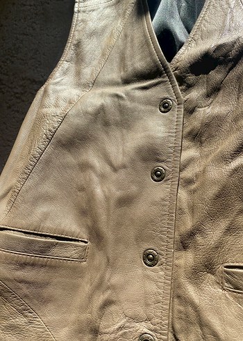 Gerçek deri yelek - Görsel 8