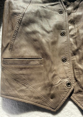Gerçek deri yelek - Görsel 6