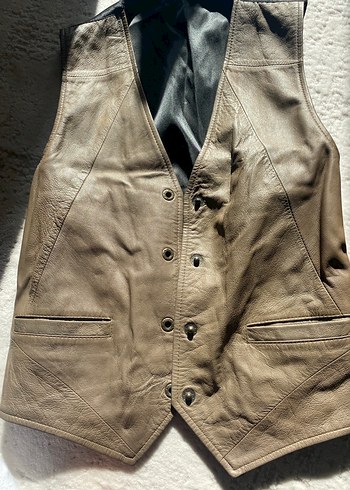 Gerçek deri yelek - Görsel 4