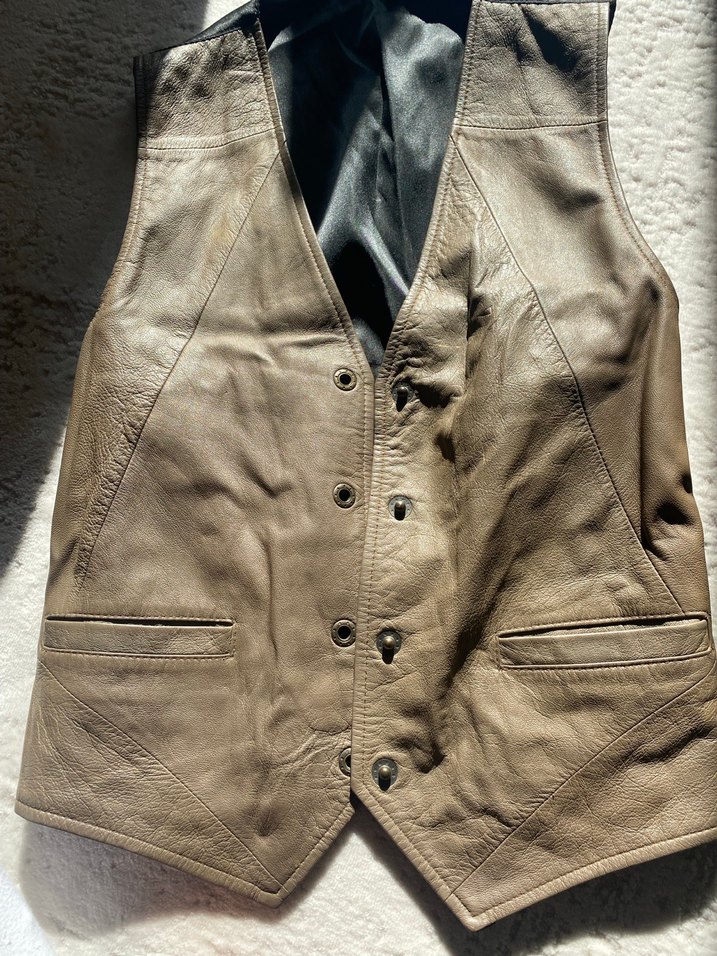 Gerçek deri yelek - Görsel 4
