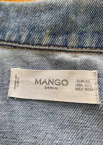 Mango %100 Pamuk kot denim ceket
