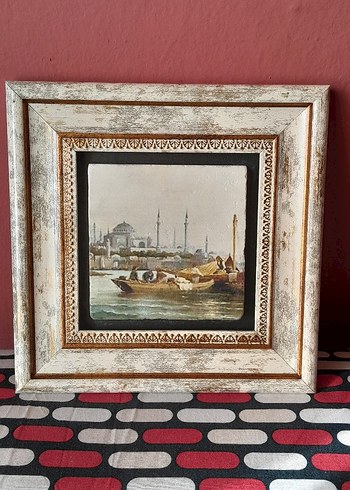 Beyaz Çerçeveli İstanbul Manzarası Tablolar - Görsel 3