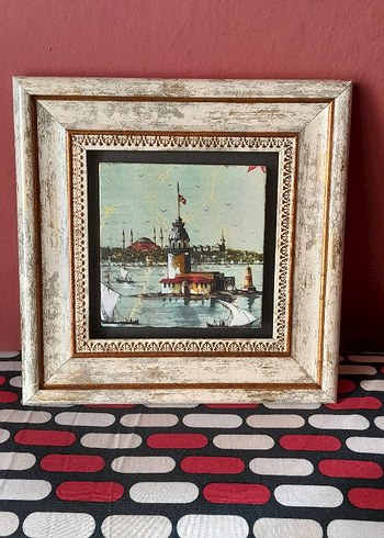 Beyaz Çerçeveli İstanbul Manzarası Tablolar - Görsel 4