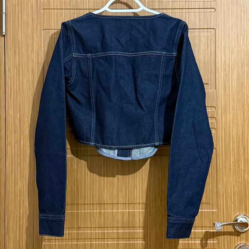 Taşlı Square Neck Denim Top - Görsel 3