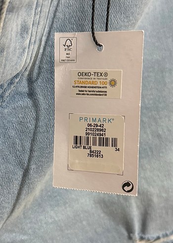 Kadın Mavi Denim Şort 34 Beden - Görsel 4