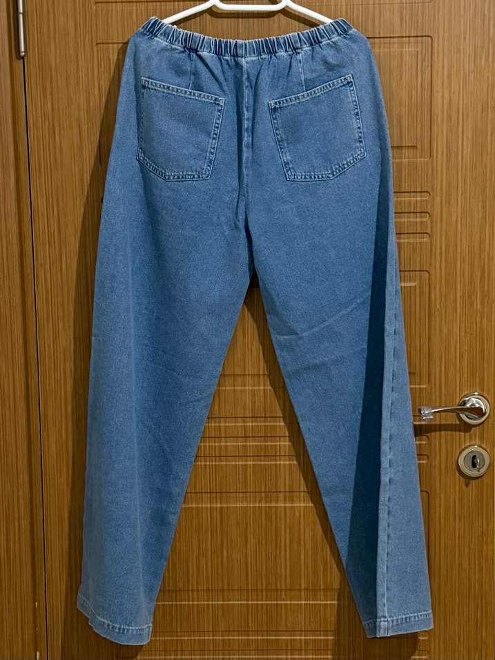 Mavi Bol Kesim Kadın Denim Pantolon - Görsel 2