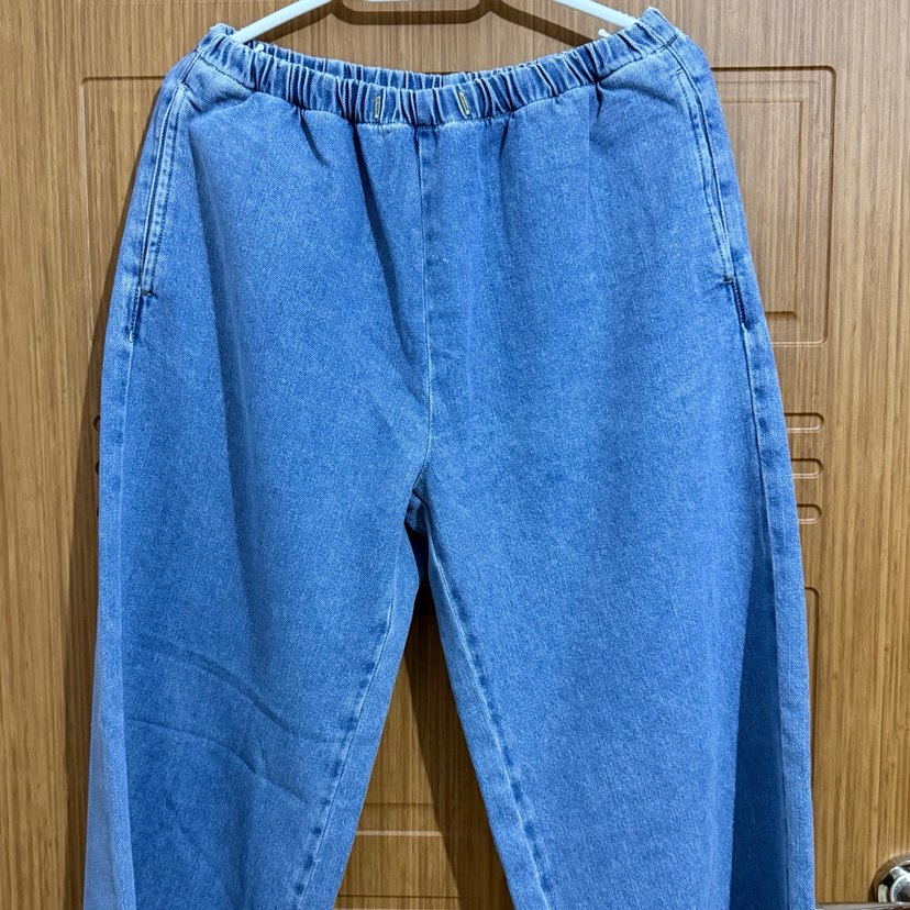 Mavi Bol Kesim Kadın Denim Pantolon - Görsel 3