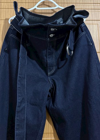 Next Denim Paper Bag Detail Super Wide Leg Jeans - Görsel 2