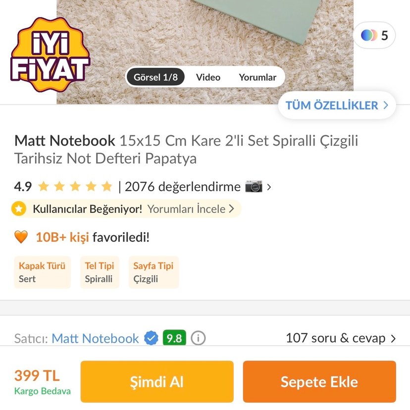Matt Notebook 2'li Not Defteri - Görsel 2