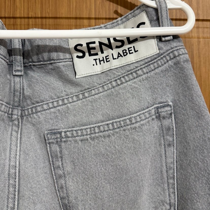 Gri düşük bel soft flared kadın denim - Görsel 5