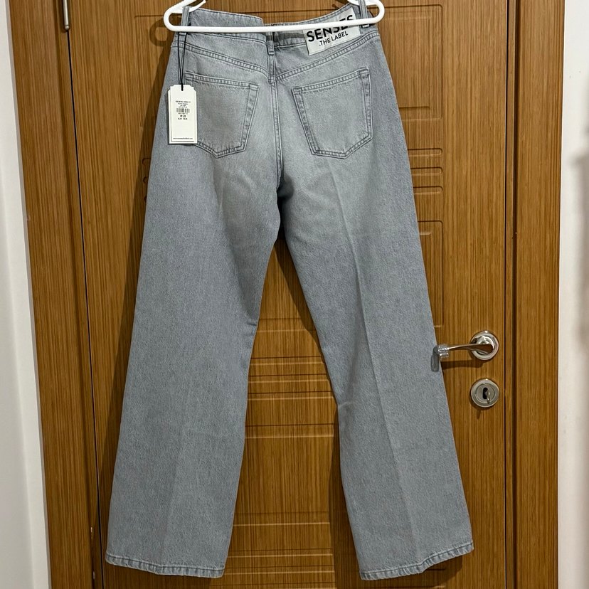 Gri düşük bel soft flared kadın denim - Görsel 2