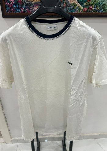Lacoste Beyaz Bisiklet Yaka Tisort