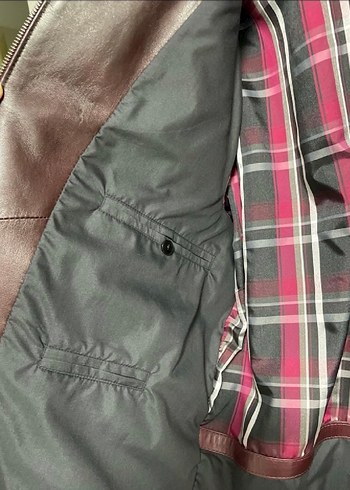 xxl Beden bordo Renk Bordo Deri Erkek Biker Ceket