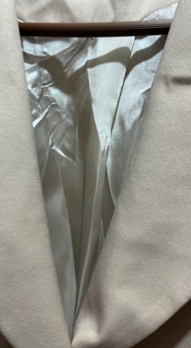 Bej Düğmeli Midi Kadın Blazer Ceket - Görsel 4