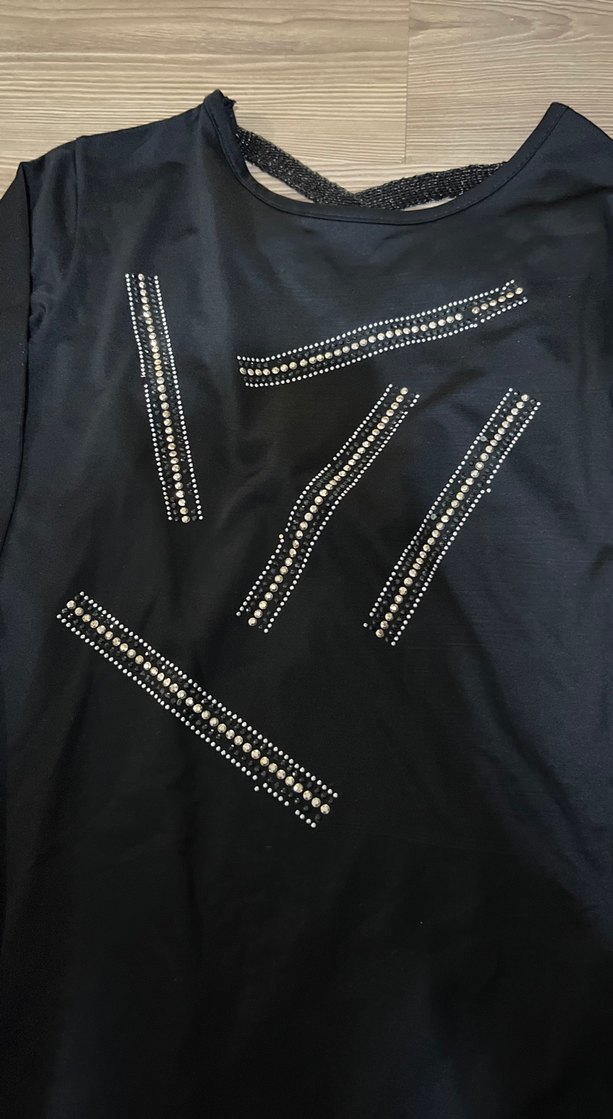 Uzun Kollu Siyah elbise - Görsel 2