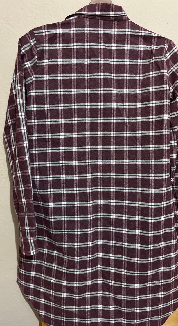 Bordo Ekose Uzun Kollu Gömlek - Görsel 3