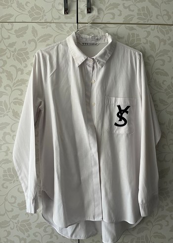 Yves Saint Laurent Ysl Beyaz Oversize Gomlek