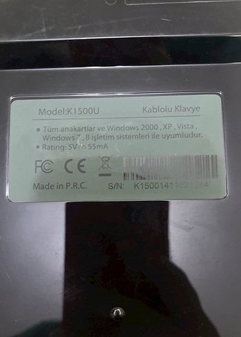 Casper Siyah Kablolu Klavye - Görsel 4