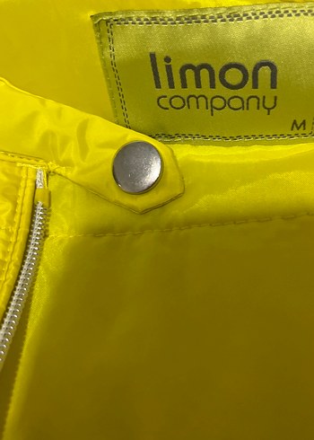 m Beden sarı Renk Sarı Fermuarlı Kadın Mont