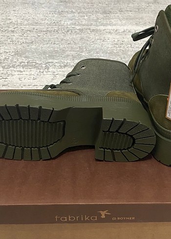 Haki hakiki deri Topuklu Kadın Bot - Görsel 3