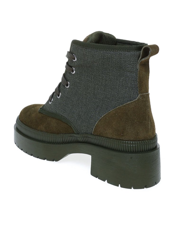 Haki hakiki deri Topuklu Kadın Bot - Görsel 4