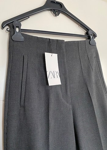 m Beden Gri Regular Fit Keten Kumaş Pantolon