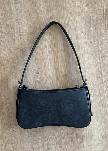 Siyah Süet Minimalist Kadın Çanta