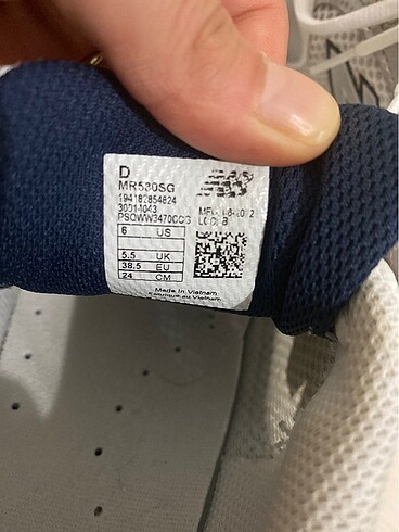 38,5 Beden beyaz Renk NEW BALANCE KADIN SPOR