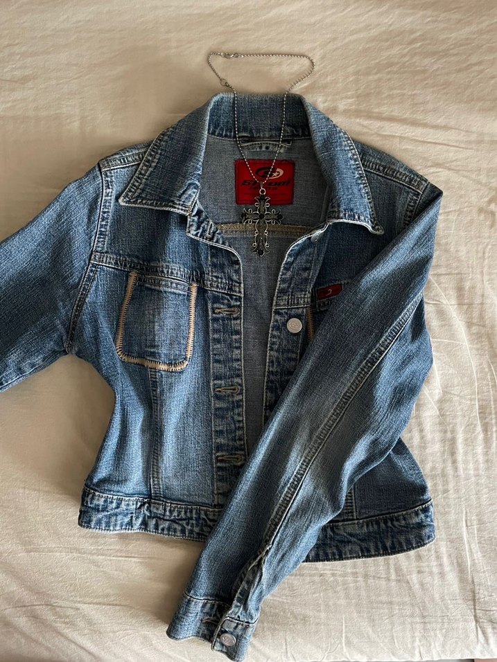 Y2k Vintage Denim Kadın Ceket - Görsel 5