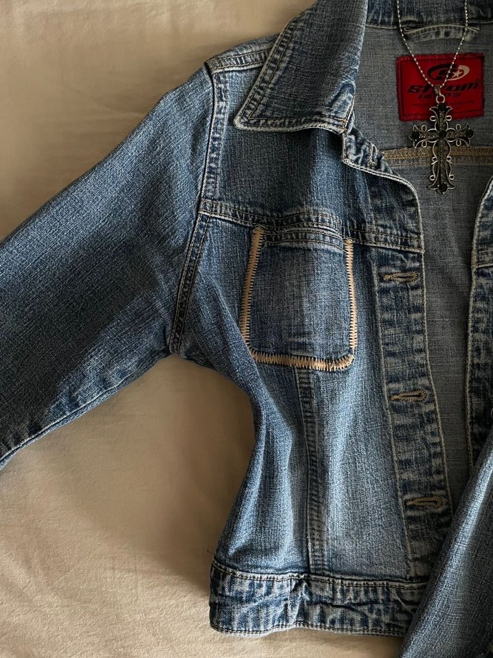 Y2k Vintage Denim Kadın Ceket - Görsel 2