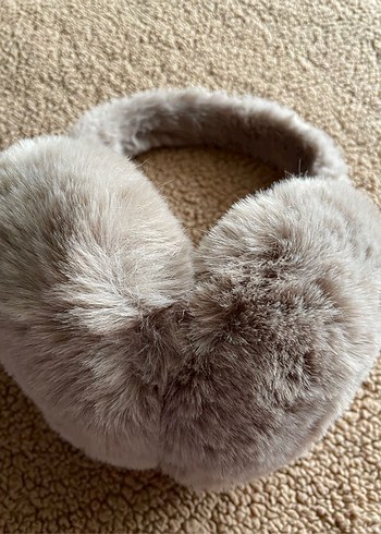 Bej Y2k Termal Peluş Kulaklık - Görsel 4