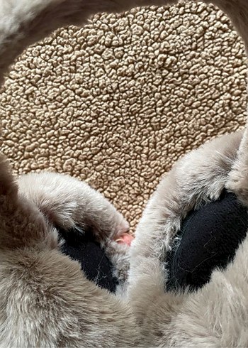 Bej Y2k Termal Peluş Kulaklık - Görsel 2