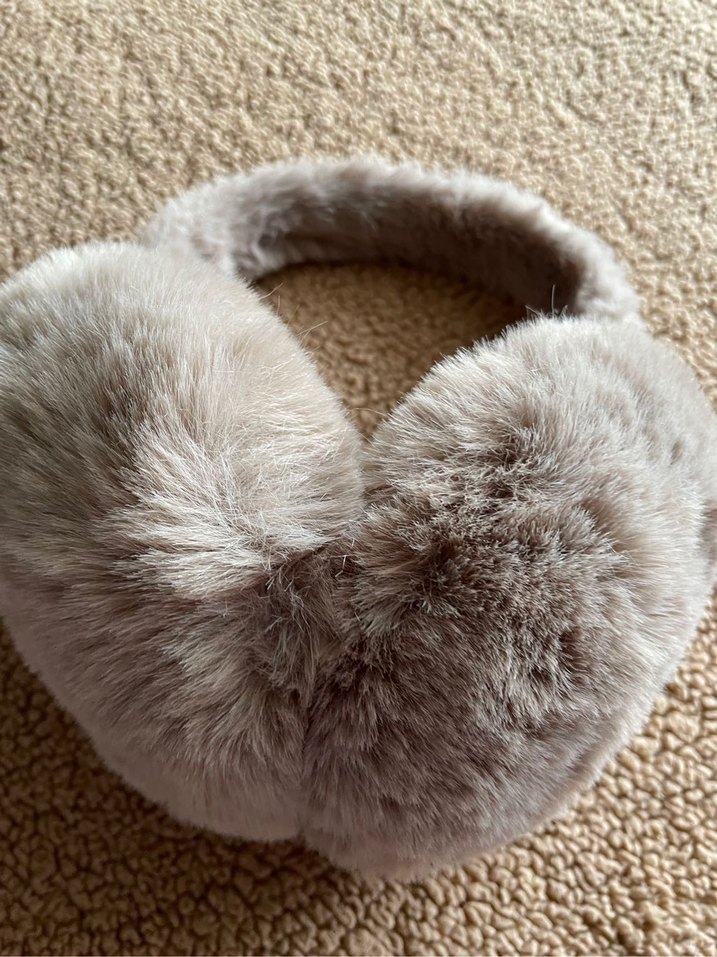 Bej Y2k Termal Peluş Kulaklık - Görsel 4