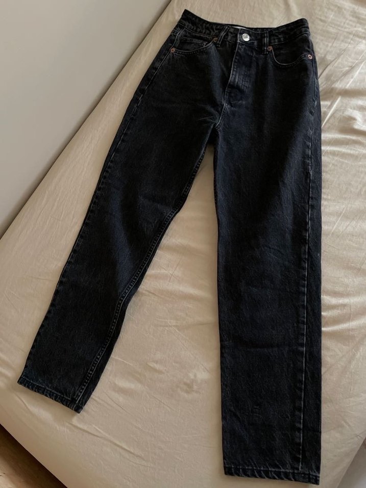 Y2k Vintage eskitme boru paça denim pantolon - Görsel 2