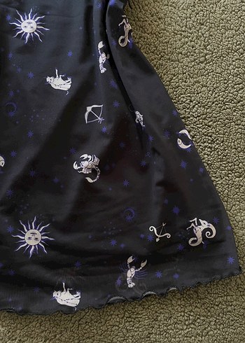 Zodyak desenli y2k tül elbise - Görsel 6