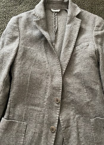 Y2k Kadın Keten Blazer Ceket - Görsel 3