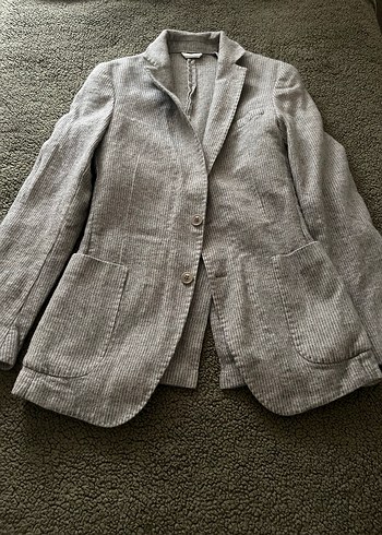 Y2k Kadın Keten Blazer Ceket - Görsel 2