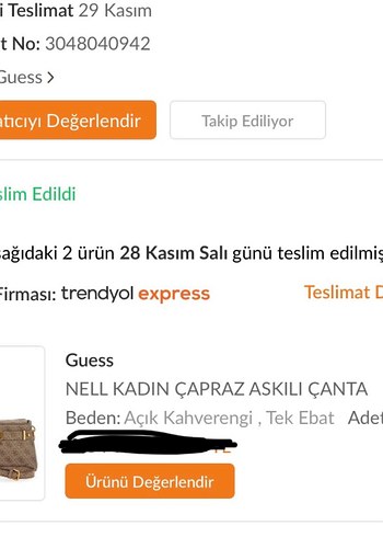 Guess Guess Bej Desenli Deri Kadın Çanta